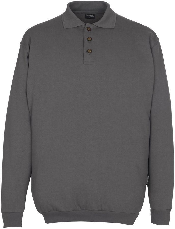 Trinidad Polo Sweatsh. anthrazit Gr. S - 60% Baumwolle / 40% Polyester