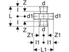 Mapress C-Stahl Kreuzstück 90°