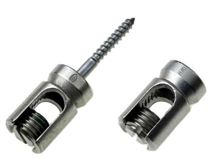 Leitungshalter für Draht Cu-vern. - Draht d6-8mm, Schraube 5x70mm, Abst.10mm