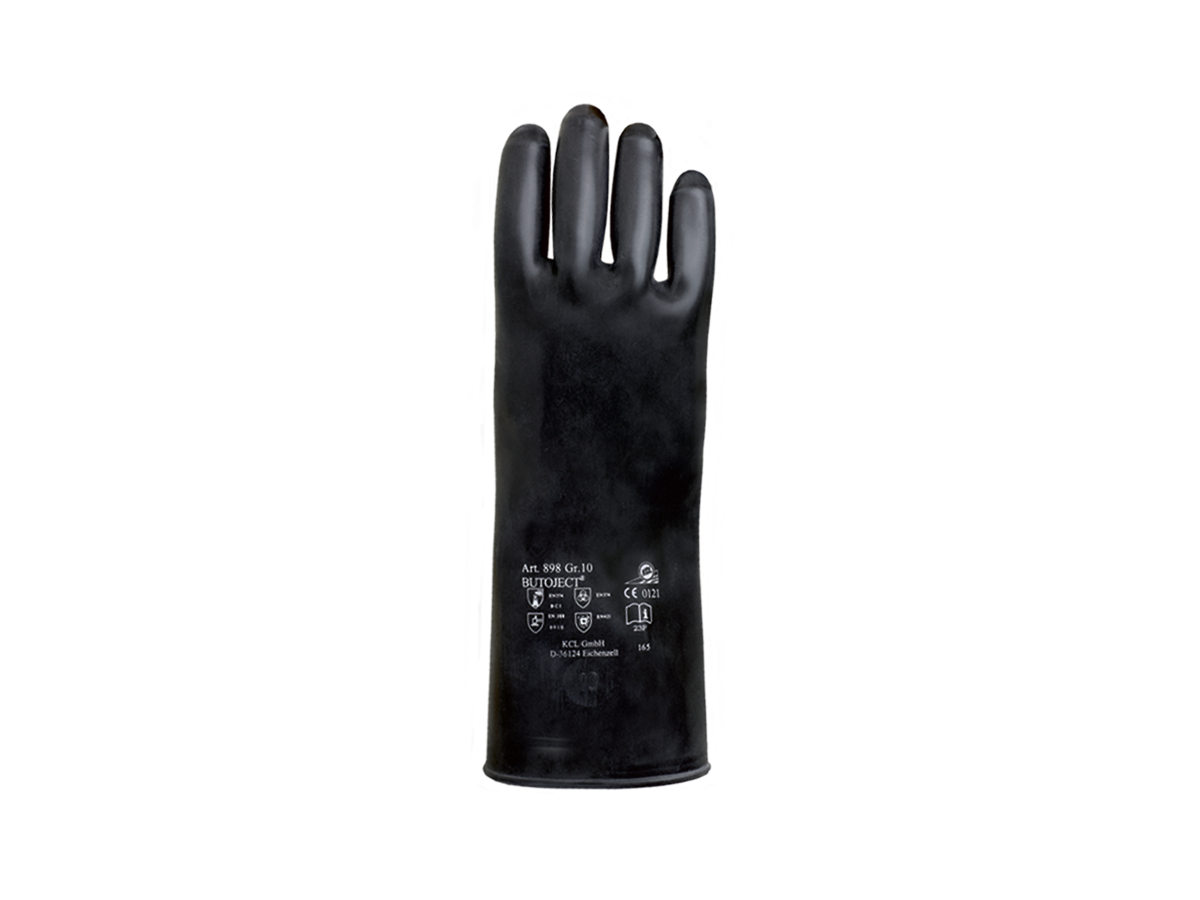 Chemie-Schutzhandschuhe KCL aus Butyl - Wandstärke 0.7 mm, schwarz