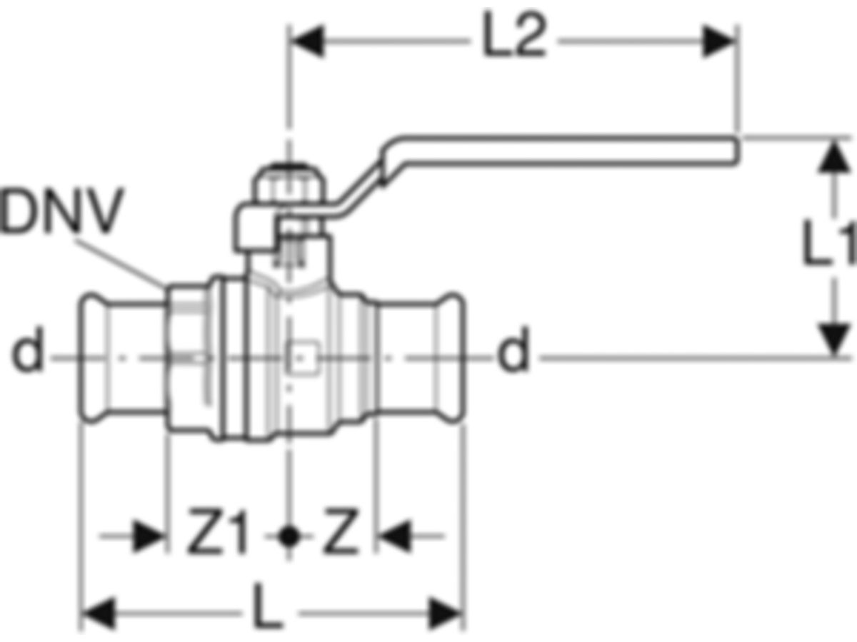 Mapress C-Stahl Kugelhahn