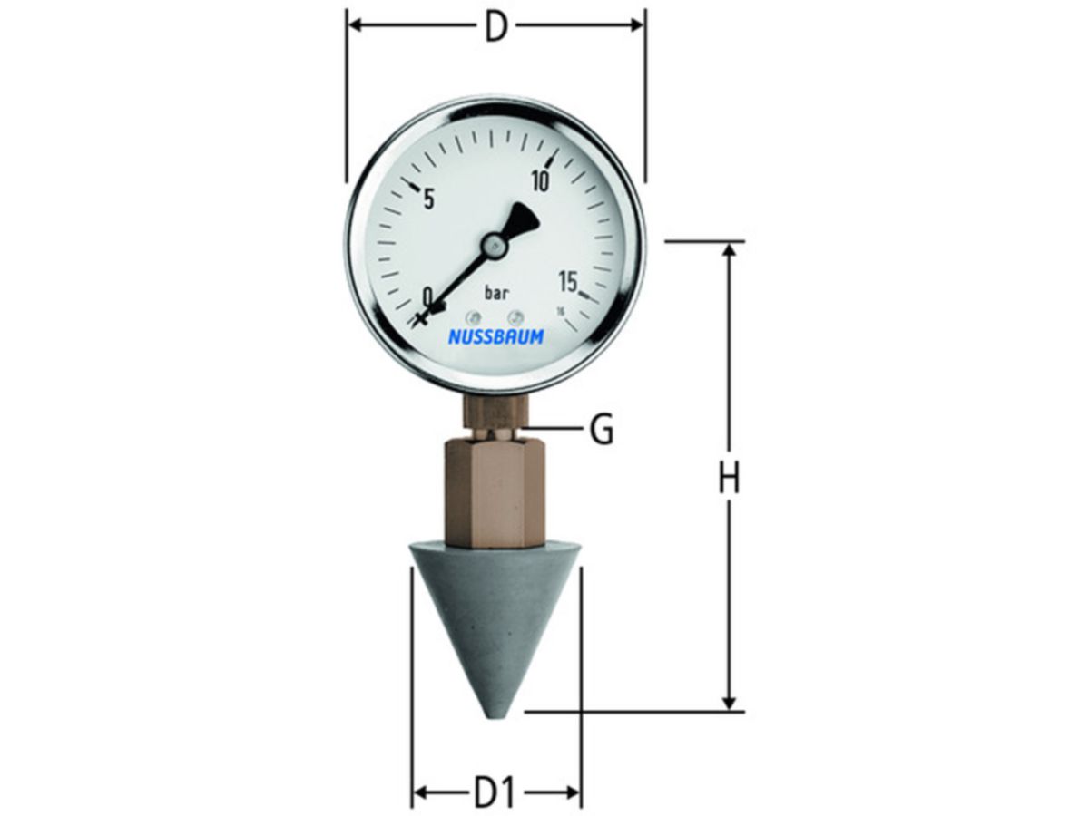 Manometer mit Gummikonus - Nr. 66055