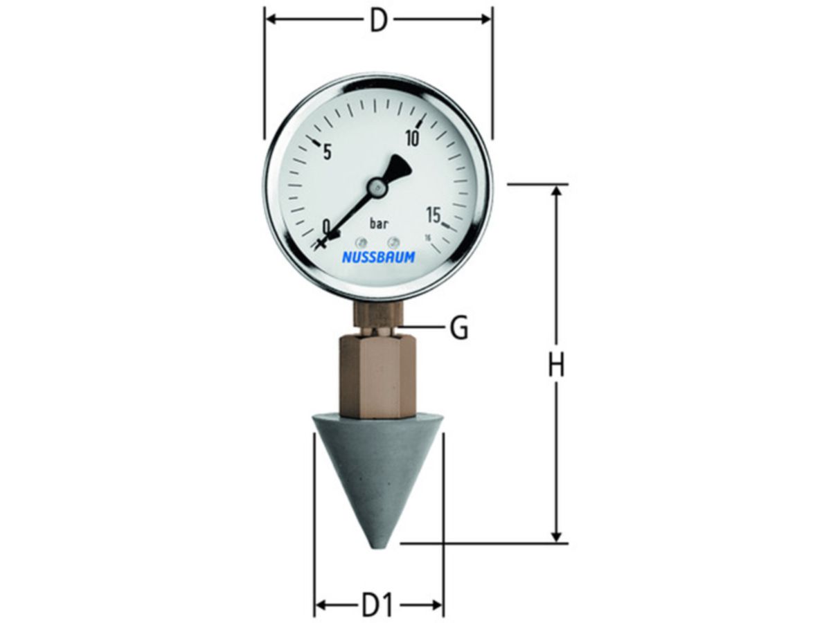 Manometer mit Gummikonus - Nr. 66055