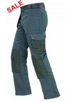 Arbeitshose grau, Gr. 44 - mit Knietaschen aus Cordura