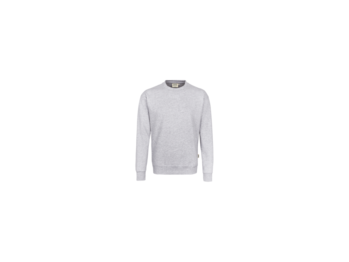 Sweatshirt Premium Gr. L, ash meliert - 85% Baumwolle, 15% Polyester, 300 g/m²