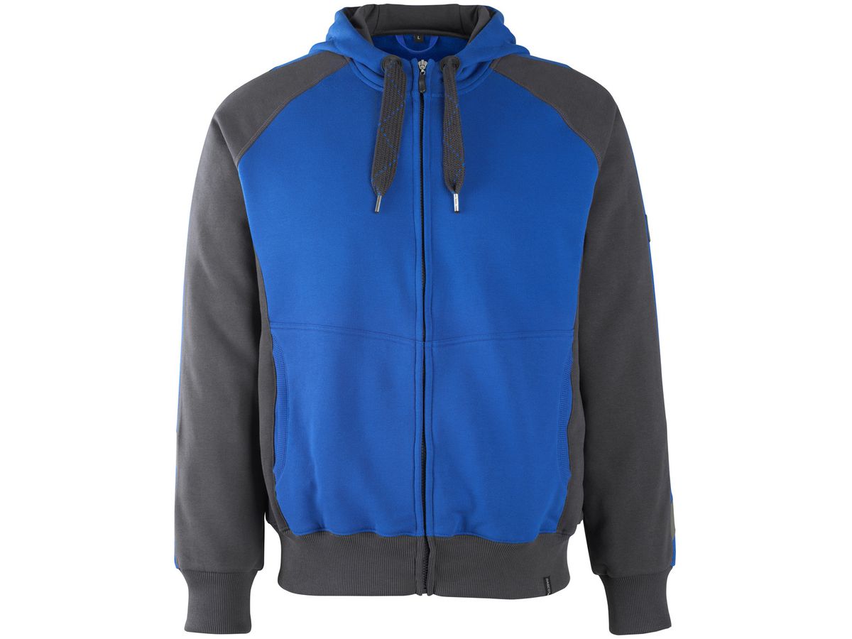 Wiesbaden Kapuzensweatshirt Grösse 2XL - kornblau/schwarzblau 60% Baumw. 40% Poly