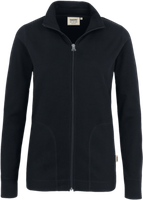 Damen-Interlockjacke Gr. 2XL, schwarz - 100% Baumwolle, 220 g/m²