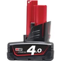 Akku-M12 Li-Ion Milwaukee B4 Red 12V - 4.0 Ah.