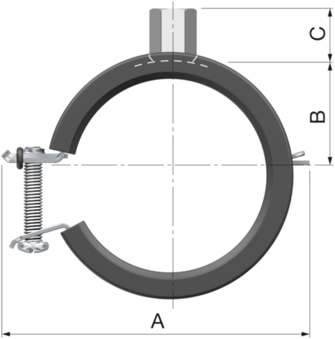 Rohrschellen FLAMCO BSH M8/M10 - isoliert