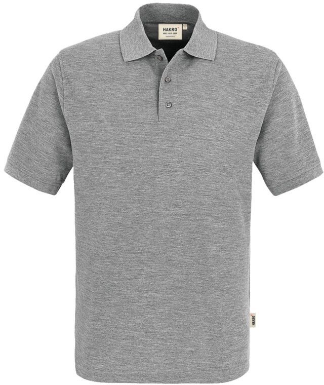 Poloshirt Top Piqué aus 100 % Baumwolle - grau-mel.: 60 % Polyester, 40 % Baumwoll