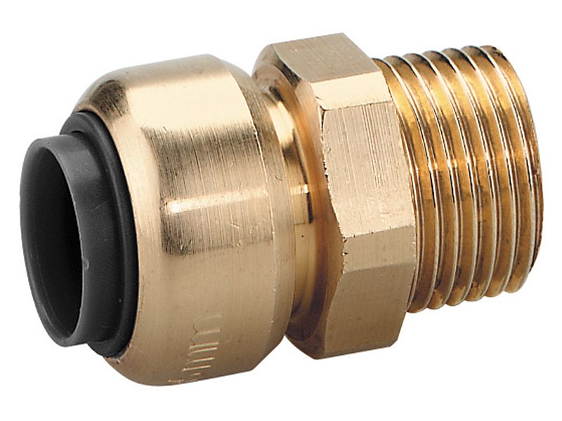 Einschraub-Steckverbinder 18 mm - mit Aussengewinde 1/2"