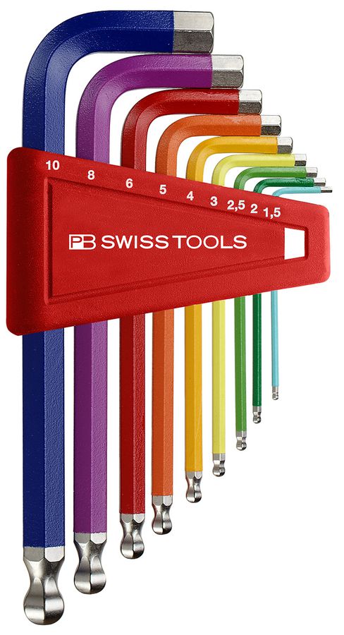 Inbusschlüssel-Satz PB 212H RB10 - farbig mit Kugelkopf
