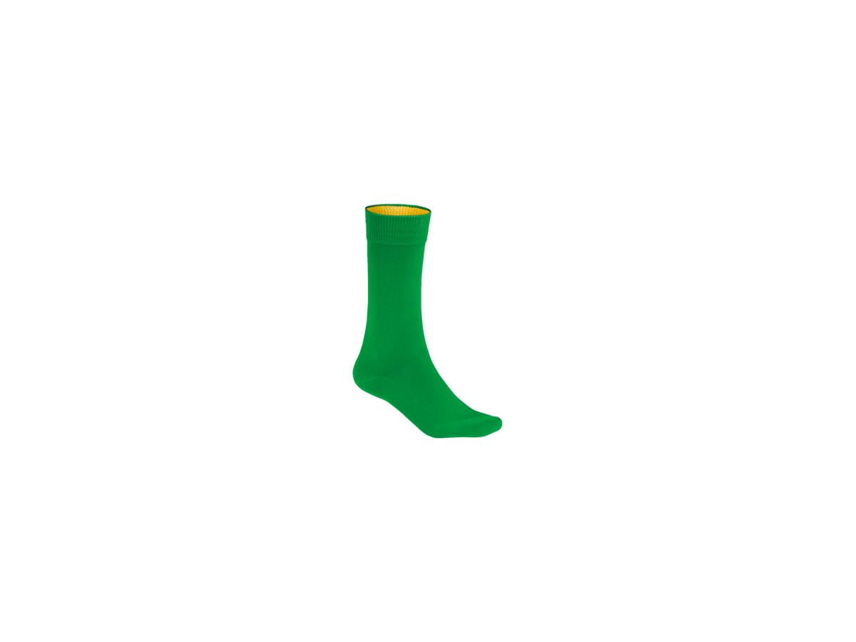 Socken Premium Gr. L, kellygrün - 85% Baumwolle, 12% Polyamid und 3% Elast