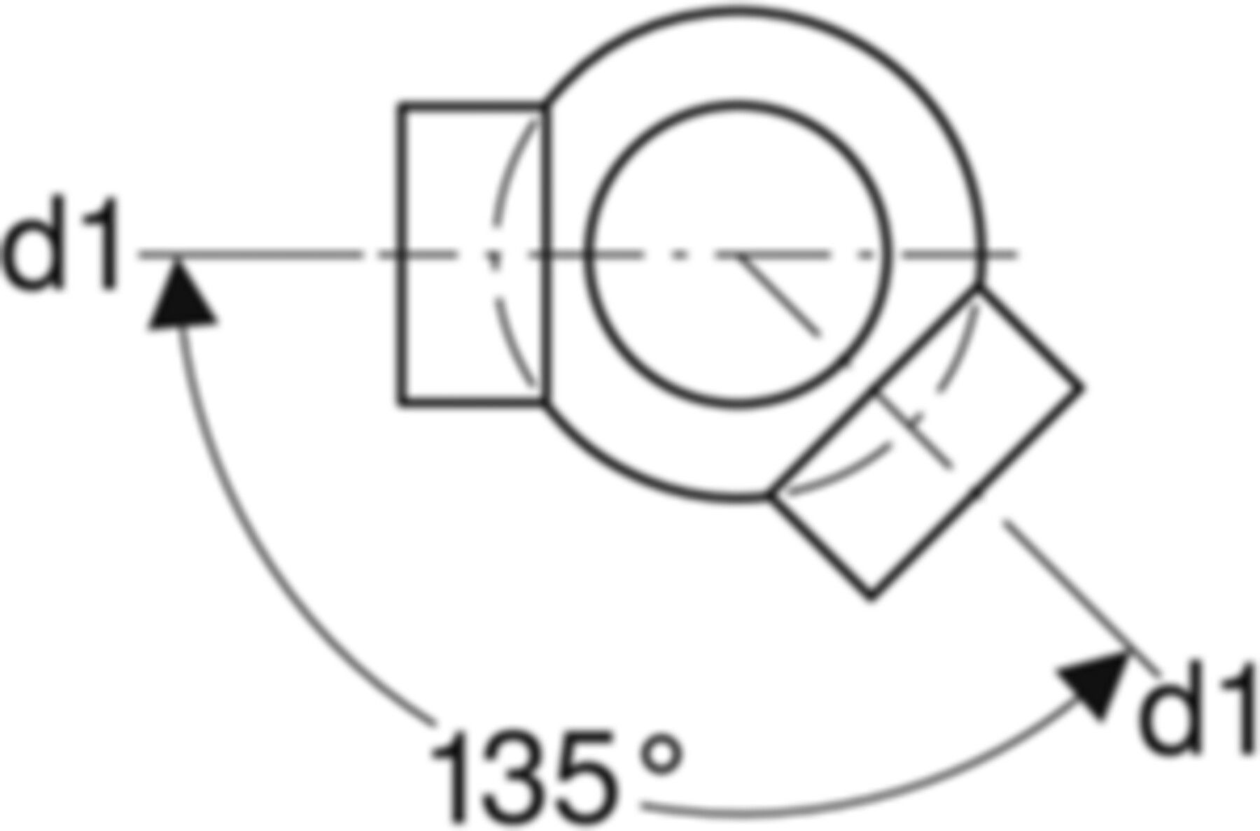 Geberit PE Eck-Abzweig 135°