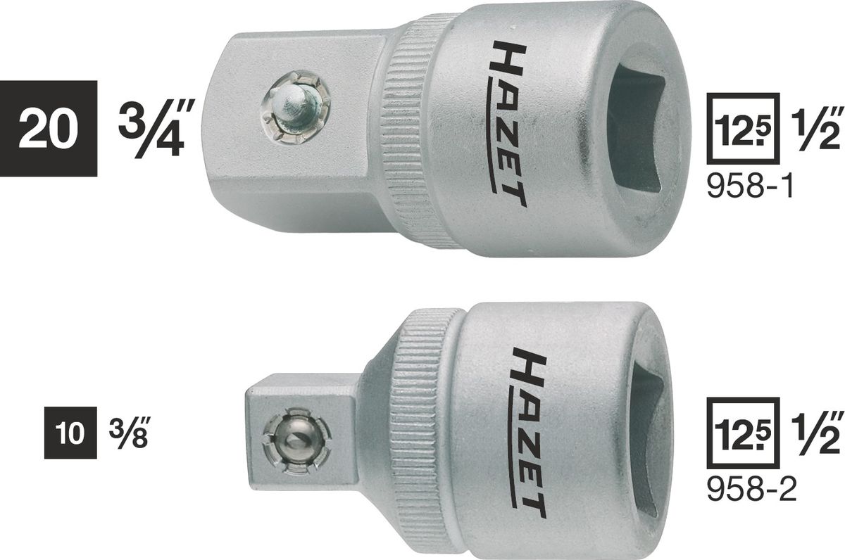 Vierkant-Adapter 958 HAZET - 1/2"