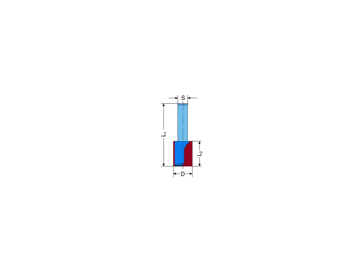 HM Nutfräser 3x8mm/8mm/L 37mm - JSO Fräser für Oberfräse