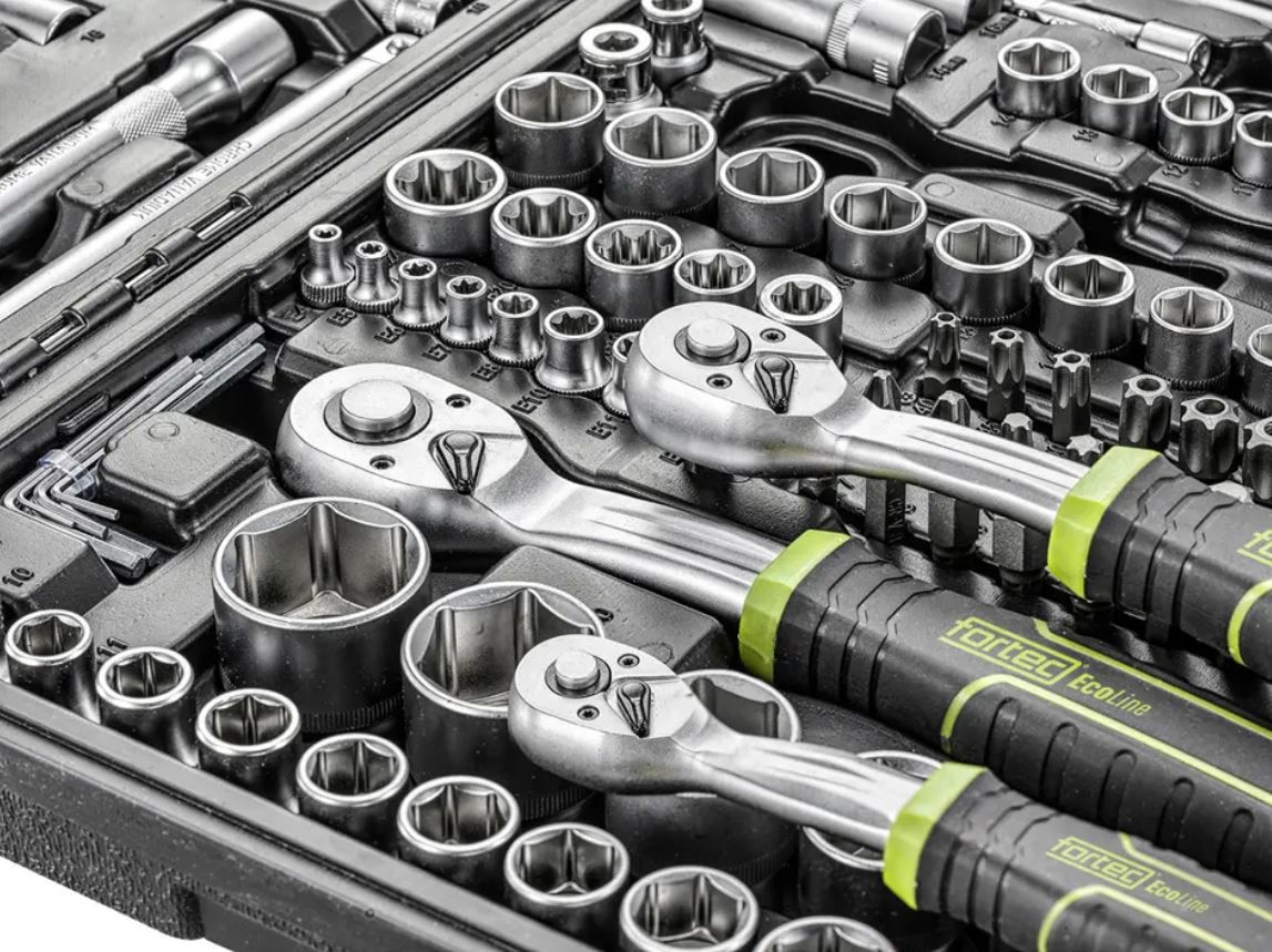 Steckschlüsselsatz ECO FORTEC - 1/4" + 3/8" + 1/2", 171-tlg.