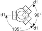 Geberit Mehrfachabzweig 135° 110 - 3-Teilig