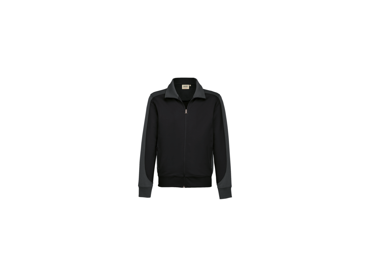 Sw.jacke Contr. Perf. 2XL schwarz/anth. - 50% Baumwolle, 50% Polyester, 300 g/m²