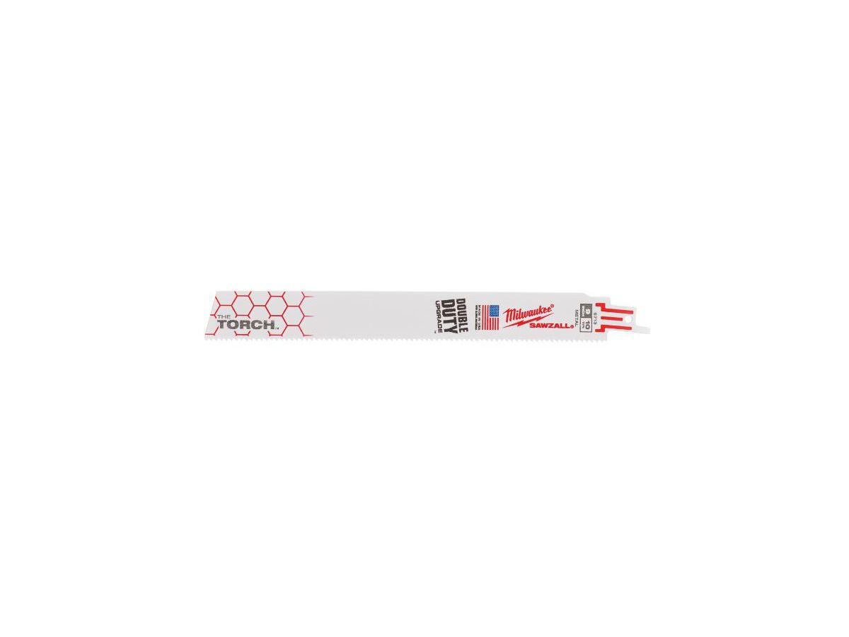 Säbelsägeblatt Milwaukee TORCH Bi/Kobalt - 230x1.06mm, 10Z, 4-10mm Stahl/Inox,5er P