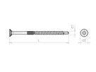 Senk-Holzbohrschrauben Torx - Edelstahl gehärtet