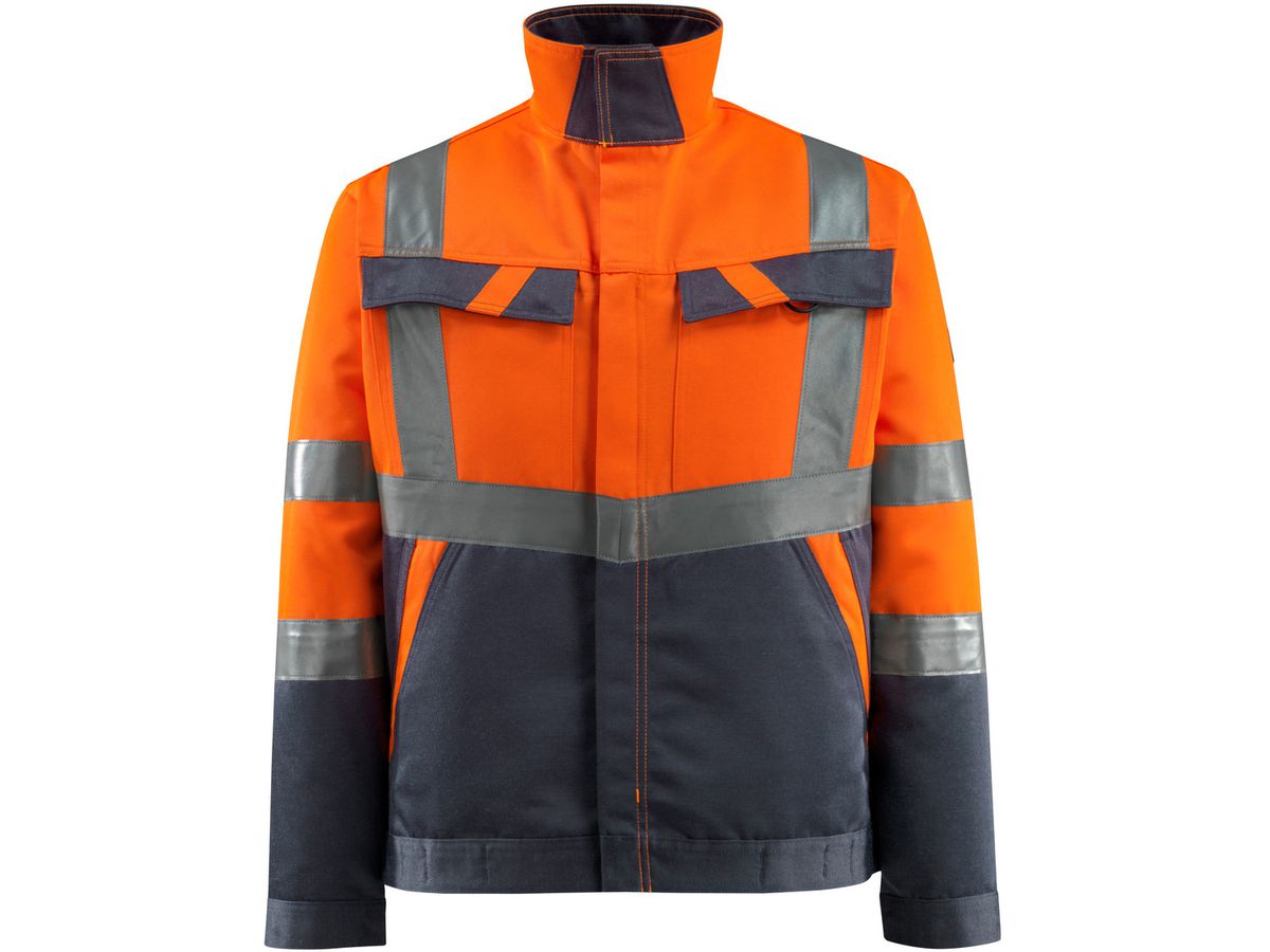 Forster Arbeitsjacke Gr. S hi-vis orange - -schwarzblau, 80% PU/20% CO 285 g/m2