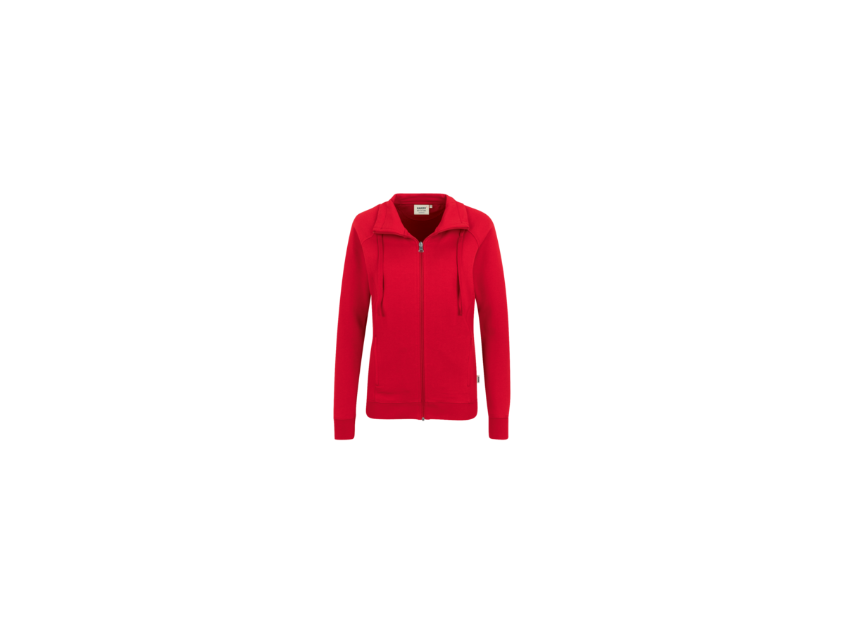 Damen-Sweatjacke College Gr. M, rot - 70% Baumwolle, 30% Polyester, 300 g/m²