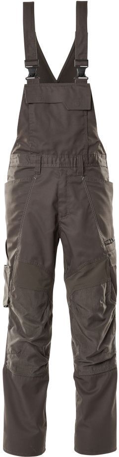 Latzhose mit Knietaschen - mit Stretch-Einsätzen, 65% PES / 35% CO