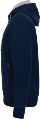 Kapuzenjacke Bonded Gr. L, tinte/silber - 55% Polyester, 45% Baumwolle