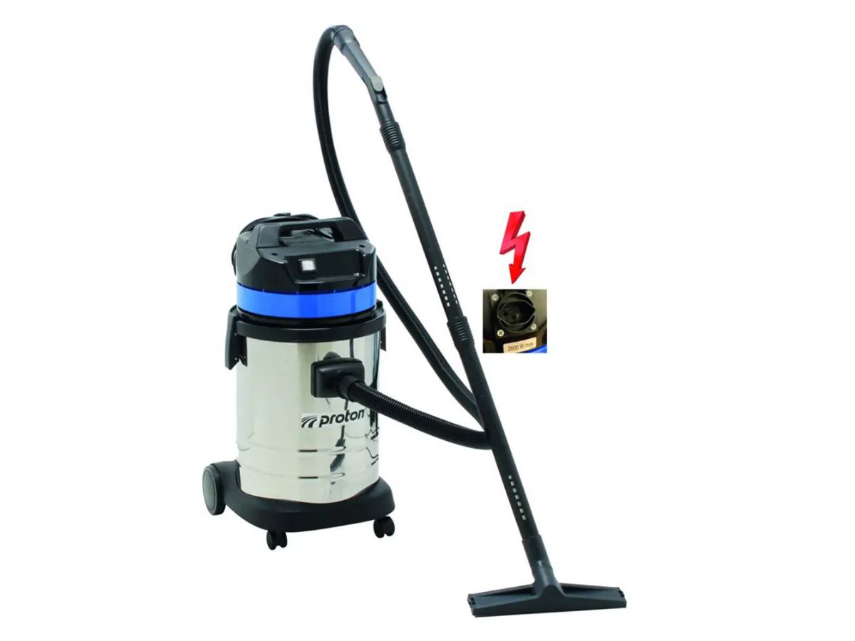 Industrie Nass- + Trockensauger 33 lt - Motor 1300 W, Zubehör 38mm, m.Gerätestdo