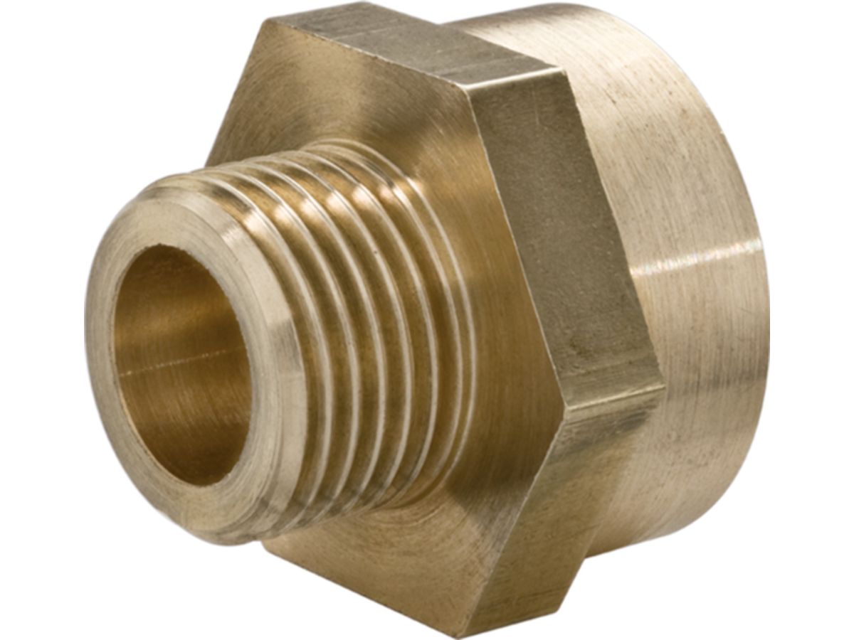 Reduktionsnippel 3/8-1/2" - flachdichtend Messing