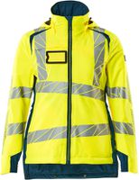 Winterjacke Damen-Passform, Gr. 2XL - hi-vis gelb/dunkelpetroleum, 100% PES