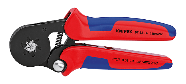 Crimpzange Vierkant-Crimp brüniert - 0.08 x 16.0 mm2, 180mm für Aderendhülsen