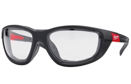 Premium Schutzbrille MILWAUKEE - klar, mit abnehmbarer Schaumstoffauflage