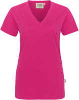 Damen-V-Shirt Classic Gr. 2XL, magenta - 100% Baumwolle, 160 g/m²