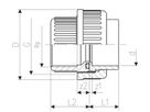 Verschr  PVC-U/EPDM  PN10 d32-1" - Metrisch