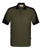 Hakro Poloshirt Contrast Mikralinar Gr.L - olive/schwarz