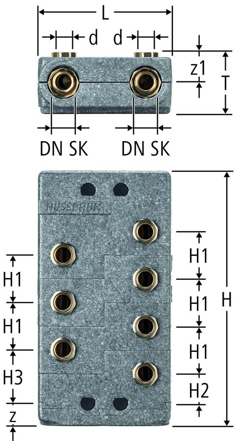 Optiflex-Verteilerbox DN 20 - mit Steckabgängen und Schnellkupplungen