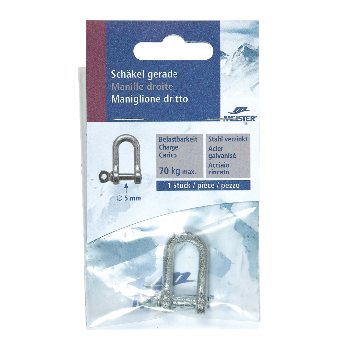Schäkel gerade MEISTER Stahl verzinkt