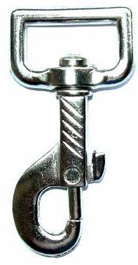 Karabinerhaken mit eckiger Öse 25 mm - Länge 75 mm