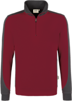 Zip-Sweatsh. Co. Perf. 2XL weinrot/anth. - 50% Baumwolle, 50% Polyester, 300 g/m²