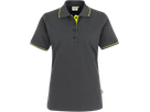 Damen-Poloshirt Casual M anthrazit/kiwi - 100% Baumwolle, 200 g/m²
