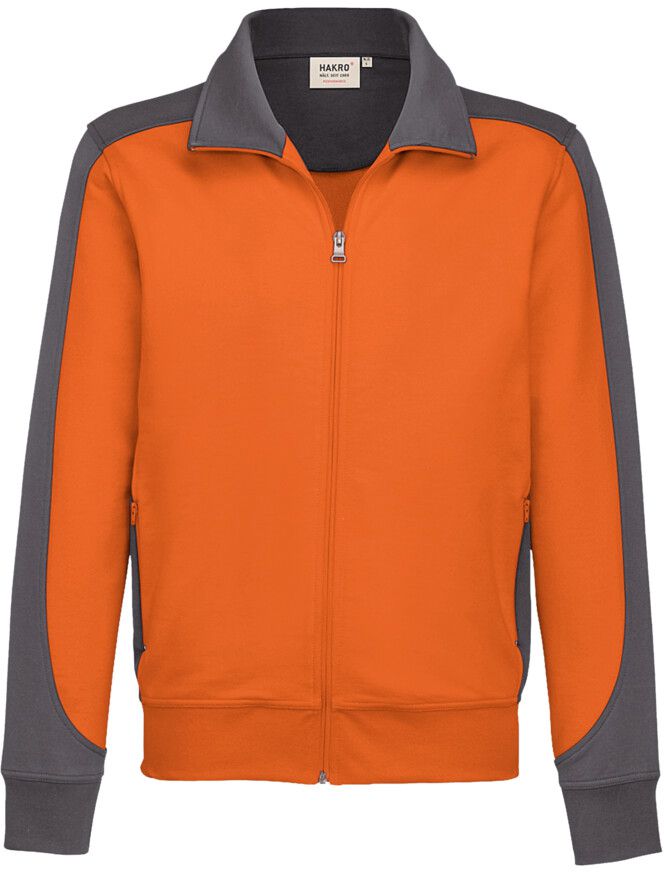 Sweatjacke Contrast Performance - 50% Baumwolle / 50% Polyester