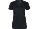 Damen-V-Shirt COOLMAX Gr. 3XL, schwarz - 100% Polyester, 130 g/m²