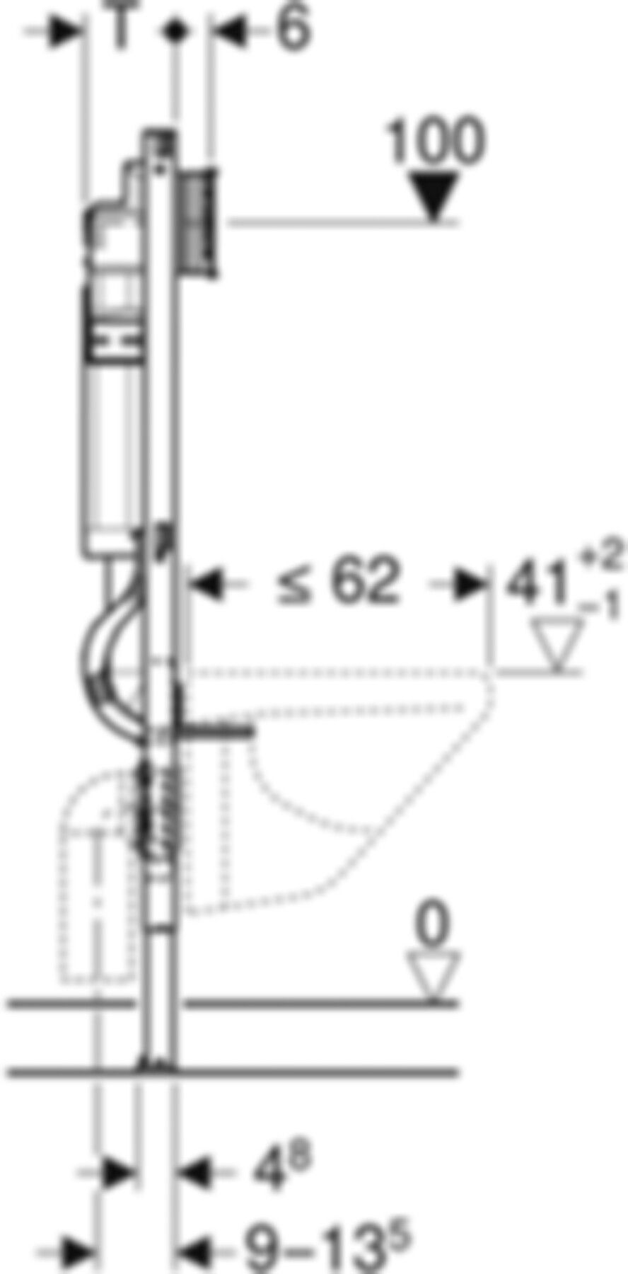 Geberit Duofix-Wand-WC-Element Sigma - Typ 112, Betätigung vorne