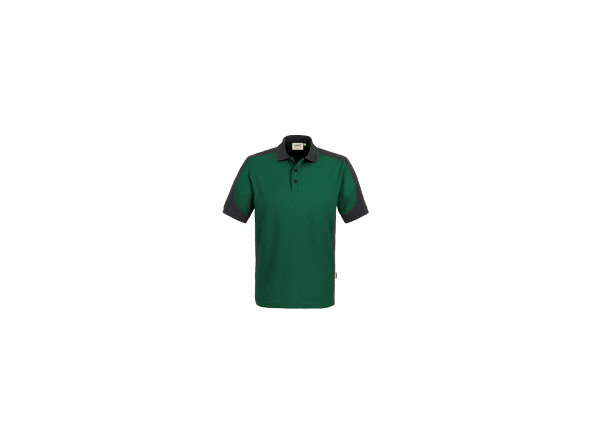 Poloshirt Contrast Perf. 5XL tanne/anth. - 50% Baumwolle, 50% Polyester, 200 g/m²