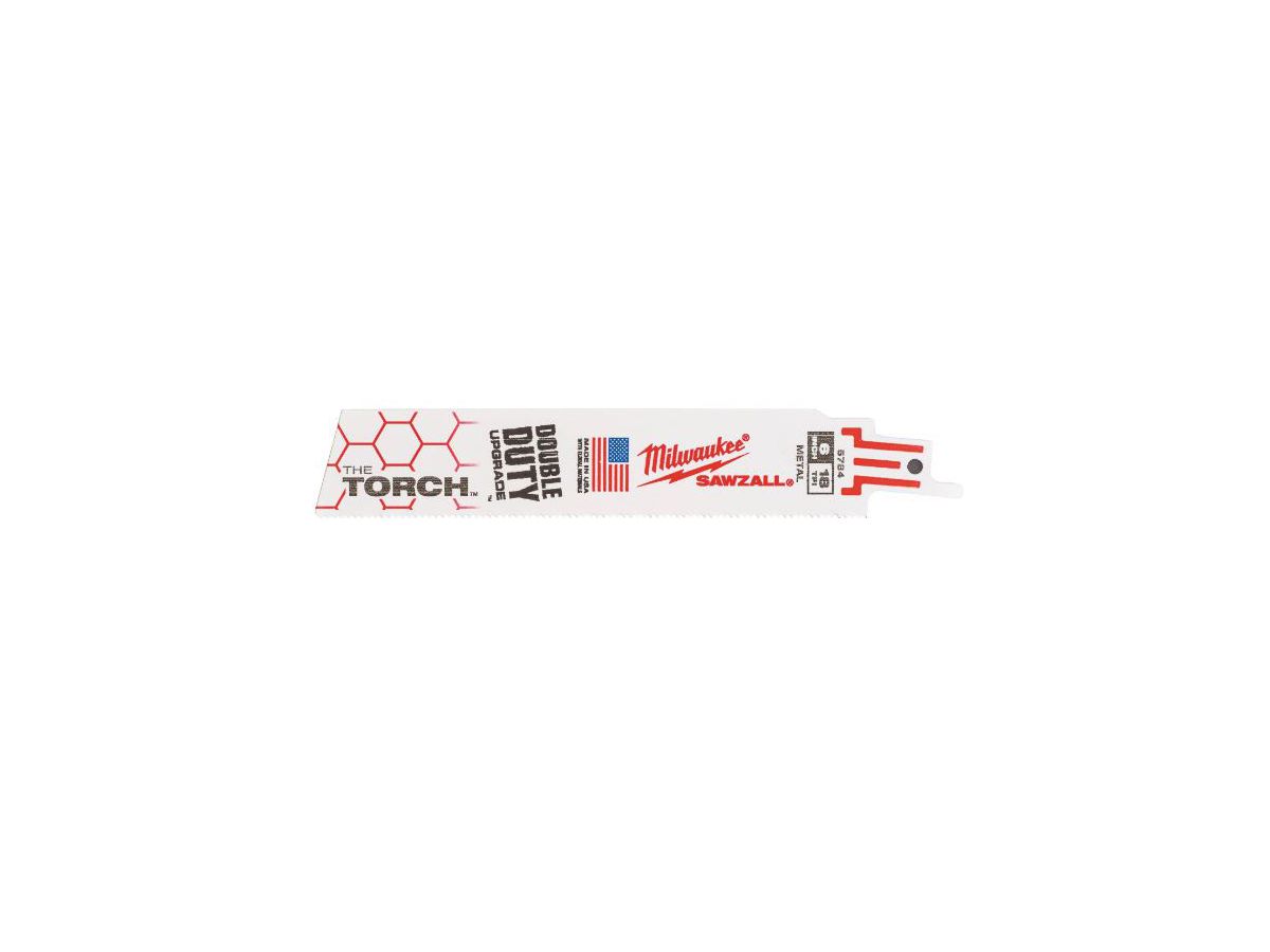 Säbelsägeblatt Milwaukee TORCH Bi/Kobalt - 230x1.4mm, 18Z, 5-11mm Stahl/Inox, 5er