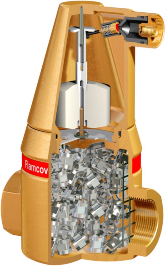 Flamcovent Absorptions-Luftabscheider - Gehäuse aus Stahl, mit Innengewinde