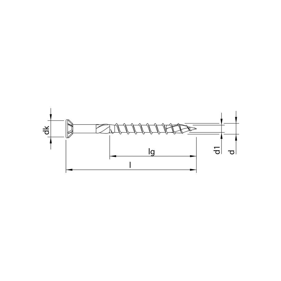 Terrassenbelagschraube TOPIX Plus SK - Inox A2