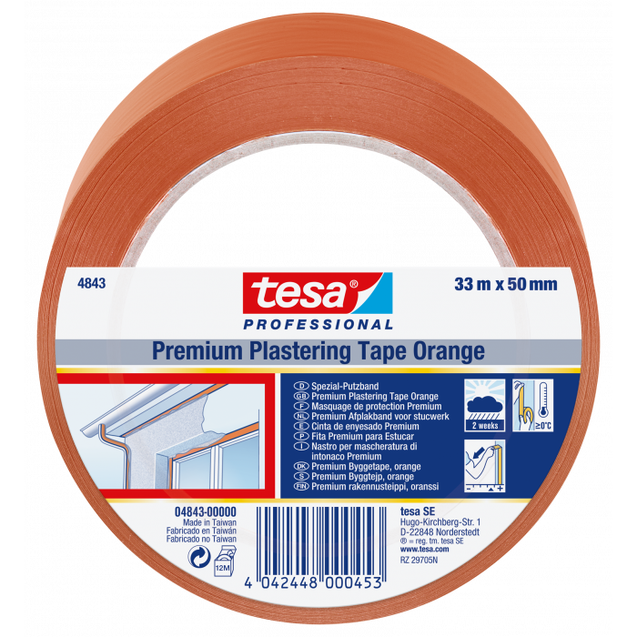 Putzband TESA Winter 04843 - orange, Profi